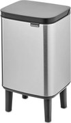 Кош за боклук Brabantia Bo Small Hi 1006642, 4 л, Плавно и безшумно отваряне, Противоплъзгаща основа, Устойчив на пръстови отпечатъци, Инокс/Мат