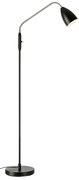 Черна LED затъмняваща се подова лампа с метален абажур (височина 140 cm) Patro – Markslöjd