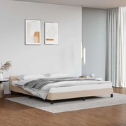 347518 vidaXL Рамка за легло с табла без матрак, капучино, 180x200 см