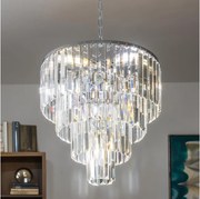 Brilagi - LED Кристален пендел MOZART 5xE14/40W/230V лъскав хром