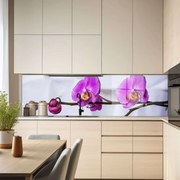 Гръб за кухня - Лилави орхидеи