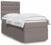 3294250 vidaXL Боксспринг легло с матрак, таупе, 90x200 см, плат