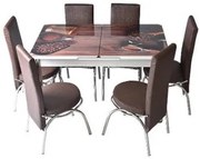 Трапезна маса + 6 стола кафе