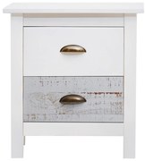 Нощно шкафче в бяло и сиво, 46 x 50 cm Romantica - Marckeric