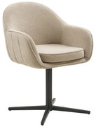 Светлосиви тапицирани трапезни столове в комплект с подлакътници 2 бр. Tamera – House Nordic