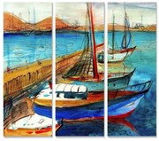 Картини в комплект от 3 бр. 20x50 cm Sailing - Wallity