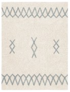 Син и кремав ръчно изработен памучен килим подходящ за пране 120x160 cm Atlas Natural – Lorena Canals