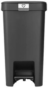 Кош за боклук с педал Brabantia StepUp 1008479, 16 л, Екологични материали, Голям отвор, Тъмносив