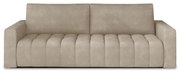 Бежов кадифен сгъваем/с място за съхранение диван 247 cm Lazaro – ELTAP