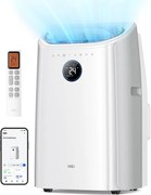 Мобилен климатик Dreo 515S, 1500W, 20-30 м2, 12000 BTU, Охлаждане, Вентилатор, Изсушаване, Гласови команди, LED, Бял
