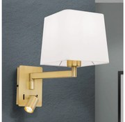 Orion WA 2-1469/1- LED стенна лампа CARLTON 1xE27/40W/230V + LED/3W бяла/златна