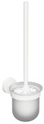Sapho - Стенна WC четка X-ROUND матово стъкло/бяла
