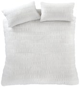 Бяло единично спално бельо 135x200 cm Seersucker - Catherine Lansfield