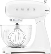 Планетарен миксер SMEG SMF15WHEU, 1000 W, 4.8 л, 10 скорости, Директно задвижване, Крачета против хлъзгане, Бял