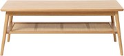 Масичка за кафе с дъбов плот в естествен цвят 60x120 cm Barrali – Unique Furniture