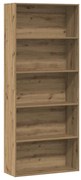 3314677 vidaXL Библиотека, дъб артизан, 80x30x189 см, инженерно дърво