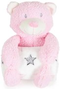 CANGAROO Одеяло с играчка RORY BEAR РОЗОВО
