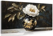 Картина на платно – Имитация на маслена живопис на цвете във ваза