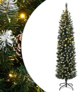 3315779 vidaXL Изкуствена тънка коледна елха, 150 LED, 150 см