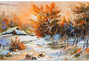 Картина върху стъкло 70x50 cm Winter - Wallity
