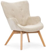 Бежово кресло от рипсено кадифе Niko – Ropez