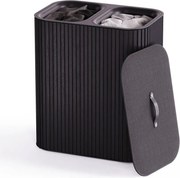 Черен бамбуков кош за пране 2x45 l Tota Luxe – Joseph Joseph