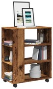 856656 vidaXL Шкаф с колелца, старо дърво, 60x35x75 см, инженерно дърво