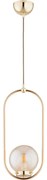 Пендел OVAL 1xE14/10W/230V златист