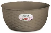 Stefanplast - Висяща кашпа панер Natural Line 30 см - беж