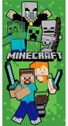 Зелена памучна детска кърпа 70x140 cm Minecraft Let´s Survive – Jerry Fabrics
