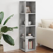 809039 vidaXL Ъглов шкаф, бетонно сив, 33x33x132 см, инженерно дърво