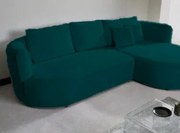 Ъглов диван Айрис Мини-зелен-десен