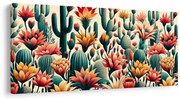 Картина на платно – Цветя и кактуси в пустинята