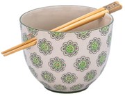 Зелено-сива глинена купичка 450 ml Geometric – Sass &amp; Belle