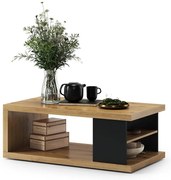 Холна маса LORA с рафт и място за съхранение, дъб artisan/черна