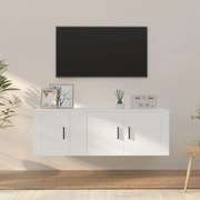 3188406 vidaXL Комплект ТВ шкафове от 2 части, бели, инженерно дърво