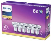 К-кт 6бр. LED крушки Philips GU10/4,6W/230V 2700K