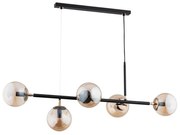 Висящ полилей DANSA 5xE14/10W/230V месинг/черен