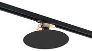 Модерна черна таванна лампа за 1-фазна релсова система 2-лампи - Iconic Pulley