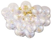 Дизайнерско таванно осветление месинг с дъговидна стъклена 6-светлинна - Uvas