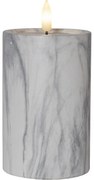 LED свещ от сив и бял бетон, височина 15 см Flamme Marble - Star Trading