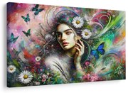 Картина на платно – Цветна хармония с пеперуди