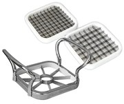 Иноксова резачка за плодове ръчна с 3 приставки 15x10x14см CN-(9842) - Horecano