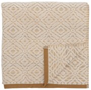 Памучна хавлиена кърпа в цвят горчица и кремаво 140x70 cm Malou – Bloomingville