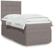 3294271 vidaXL Боксспринг легло с матрак, таупе, 100x200 см, плат