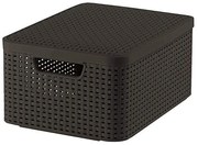 Тъмнокафява пластмасова кутия за съхранение с капак 29x39x19 cm Style – Curver