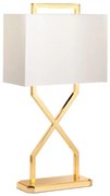 Elstead CROSS-TL-IVORY - Настолна лампа CROSS 1xE27/60W/230V златист/бял