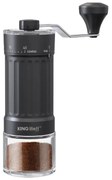 Ръчна кафемелачка Kinghoff KH 2002, 30 г, Керамичен механизъм, Безстепенно регулиране на фиността на смилане, Черен