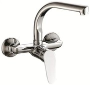 Стенен смесител за вана и душ LINNI ICF 5108152 7313, месинг, хром, 17.2x19см