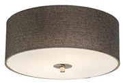Ръстикална таванна лампа таупе 30 см - Drum Jute